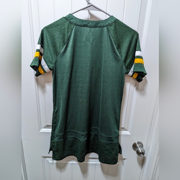 Womens Green Bay Packers Women's Athena Icon Raglan V-Neck T-Shirt By Fanatics - Picture 2 of 10